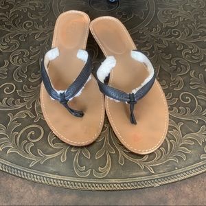UGG Leather Flip Flops w/Sheepskin Lining